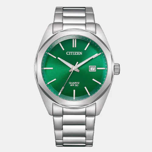 Hyperion Men Quartz Green Dial Analog Stainless Steel Watch BI5110-54X