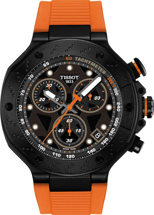 T-Race Quartz Chronograph- Orange Strap