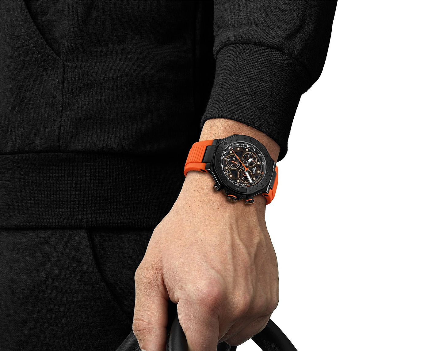 T-Race Quartz Chronograph- Orange Strap